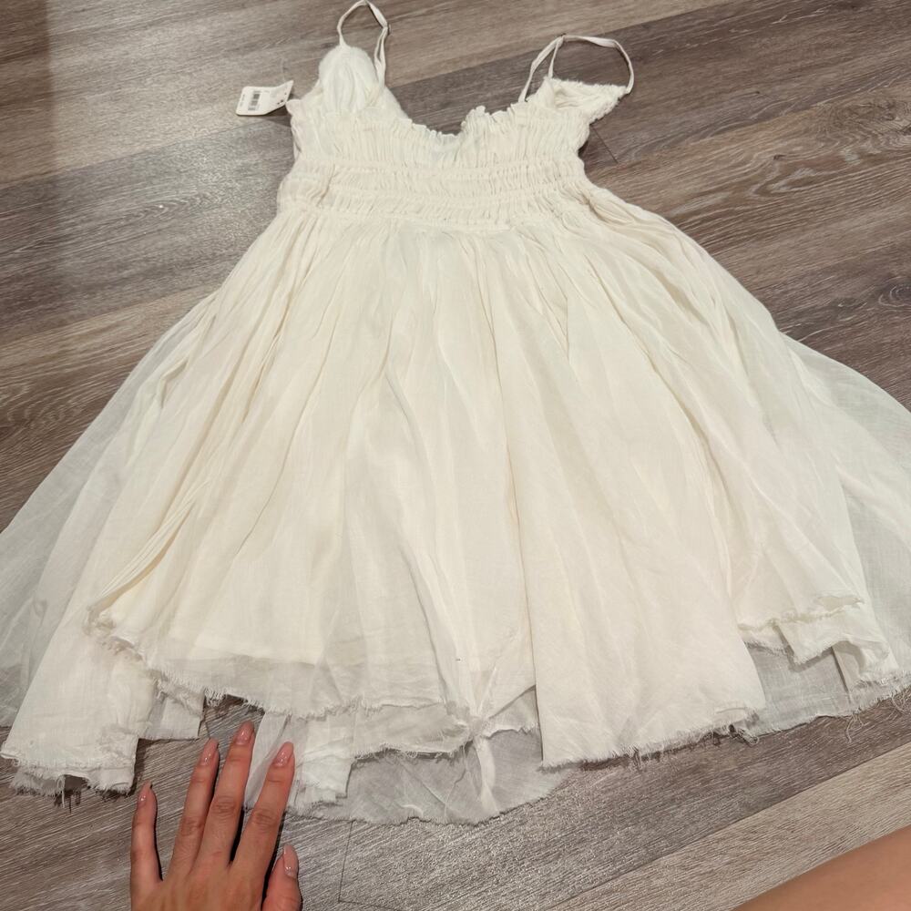 Free People New Revolve Delia Slip Dress Ivory White Lace Detail Size Small - Picture 6 of 6